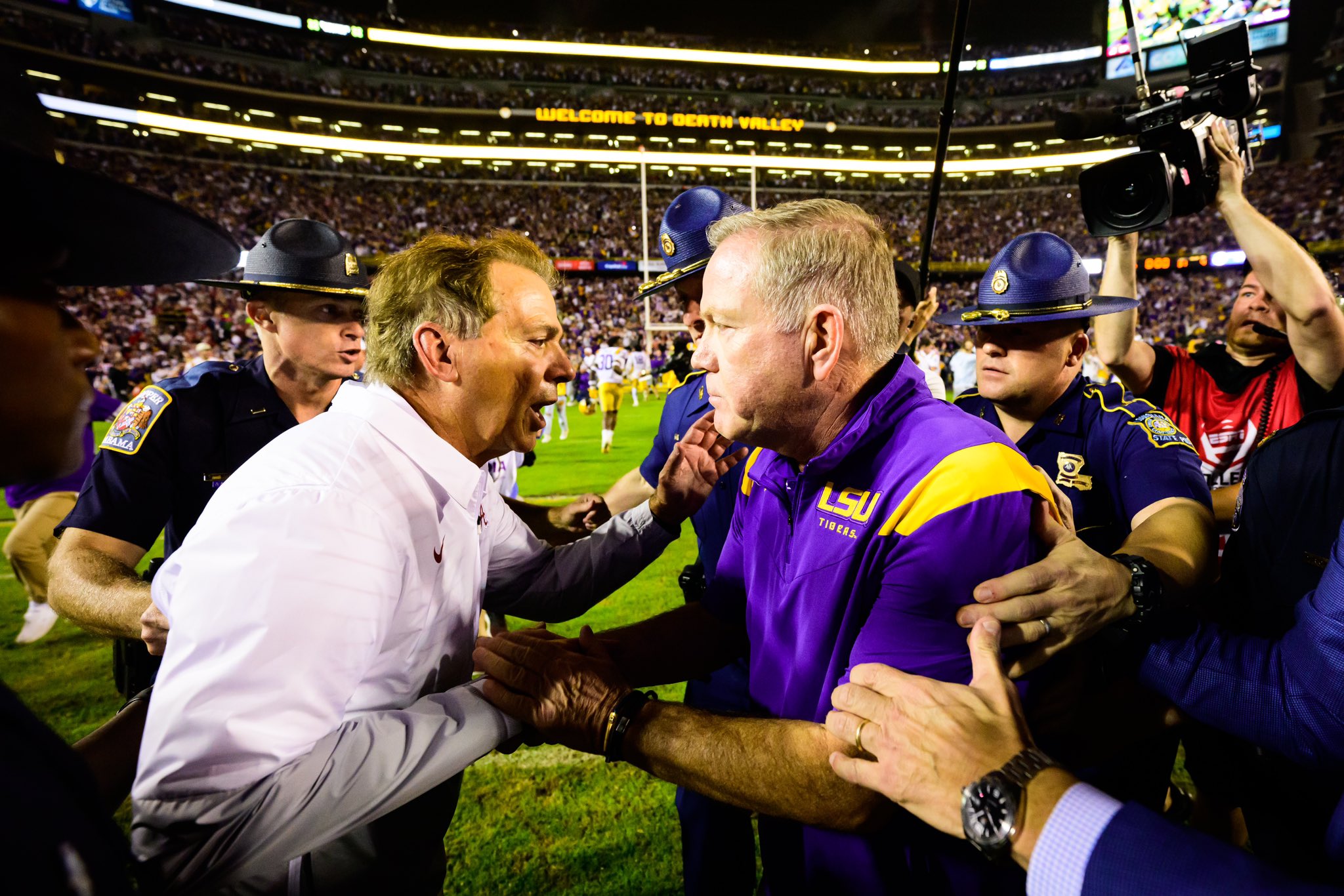 LSU coach Brian Kelly, LSU, Nick Saban, Alabama, football