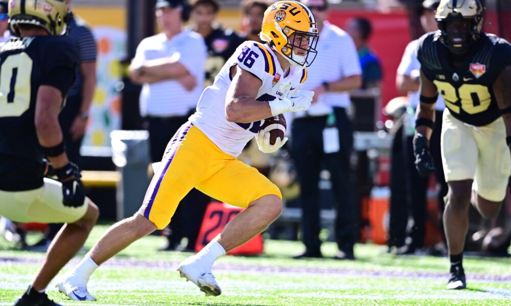 LSU football preview, Mason Taylor, tight end, Mike Denbrock, 2023