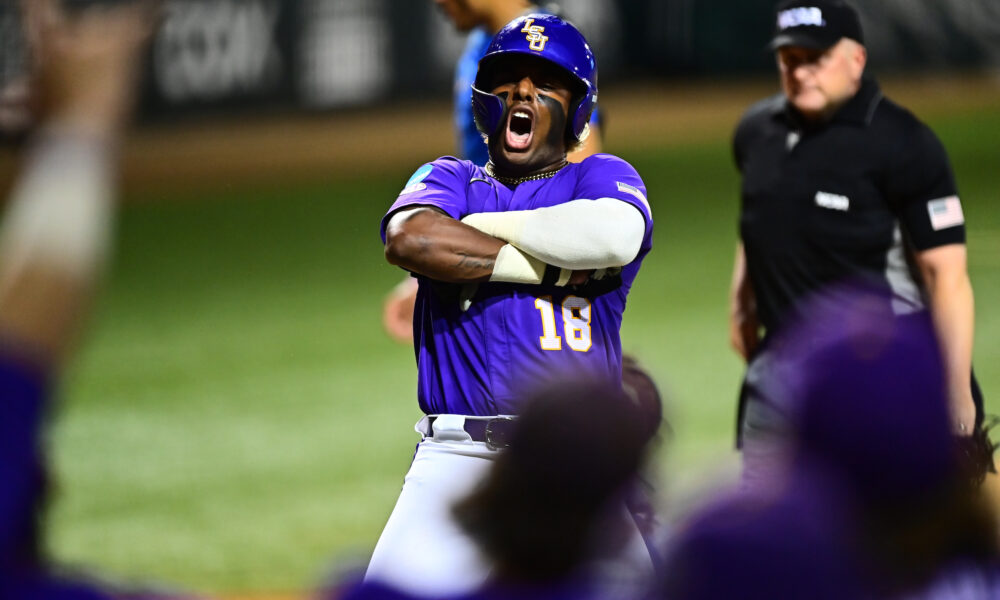 LSU baseball star Tre Morgan, Tre Morgan, Florida baseball, College Baseball World Series