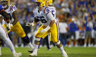 LSU football offensive line, offensive line, college football, Will Campbell