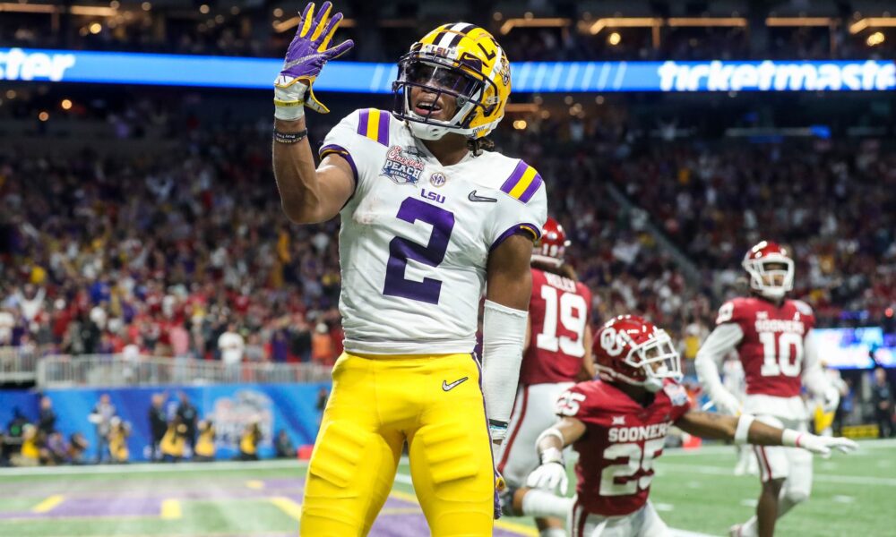 LSU football commit, NFL 100, Justin Jefferson, wide receiver, two-star