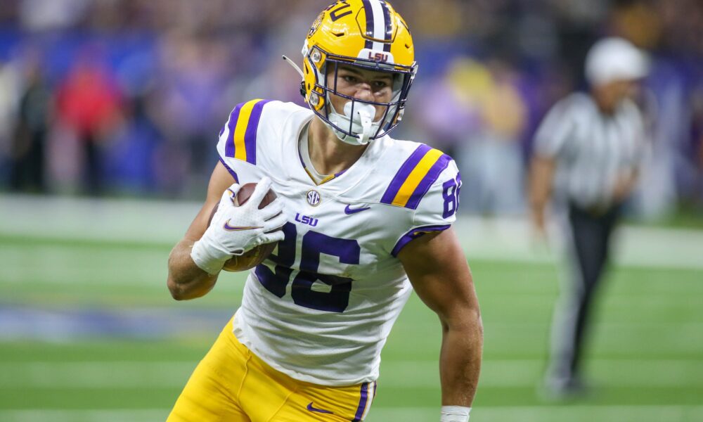 star tight end, LSU football, Mason Taylor, championship, 2023