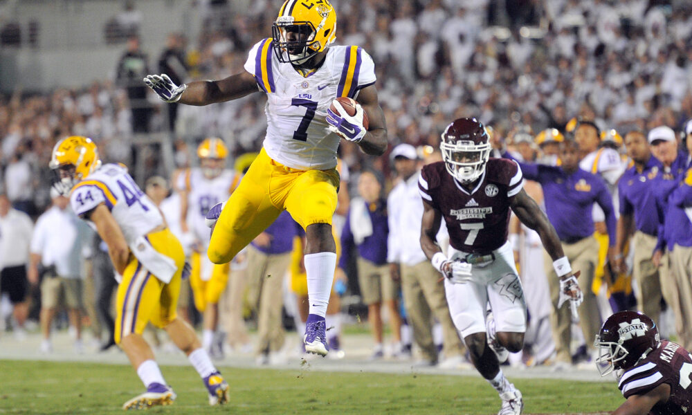 LSU football fans, Kaleb Jackson, Leonard Fournette, running back, 2023