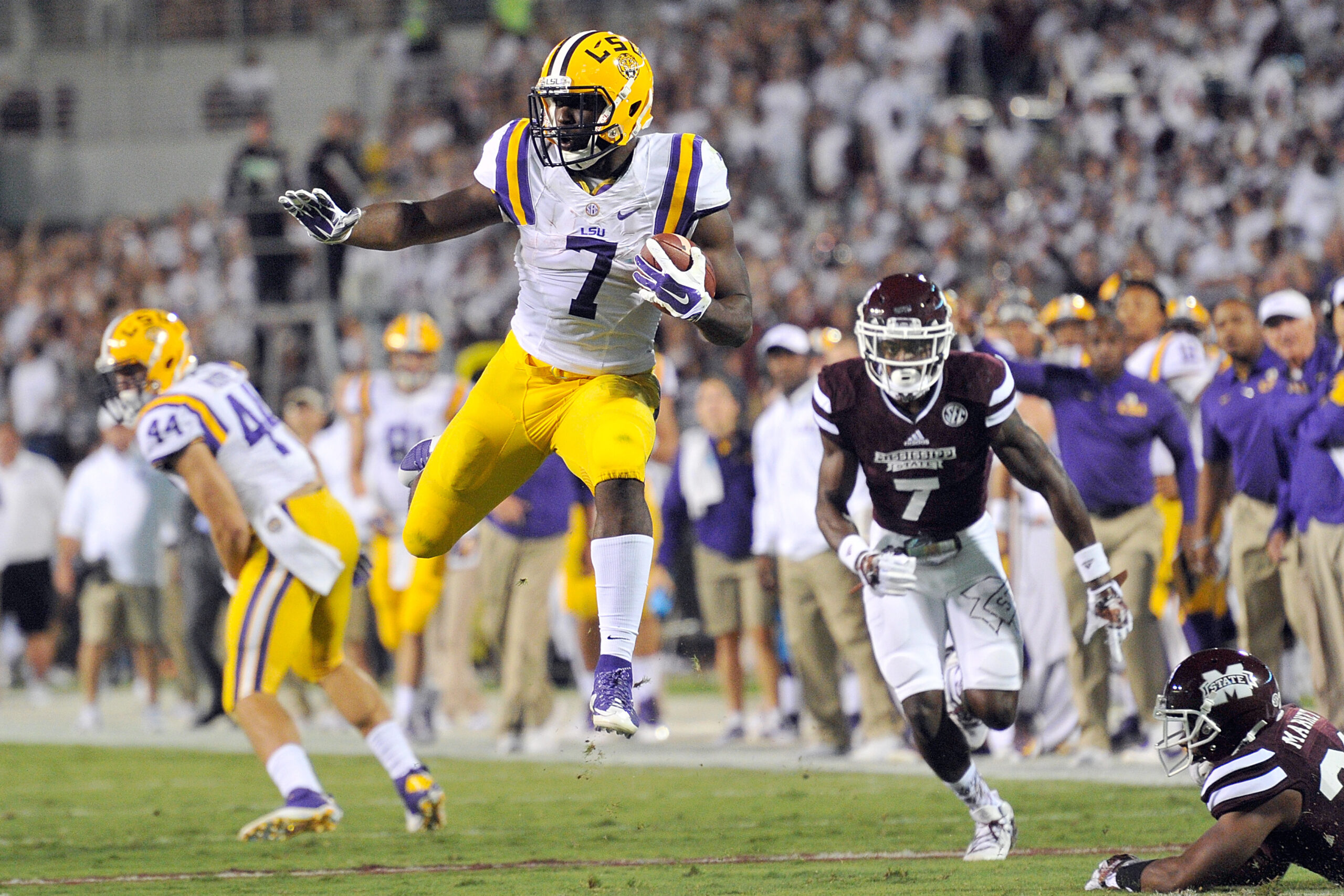 LSU football fans, Kaleb Jackson, Leonard Fournette, running back, 2023