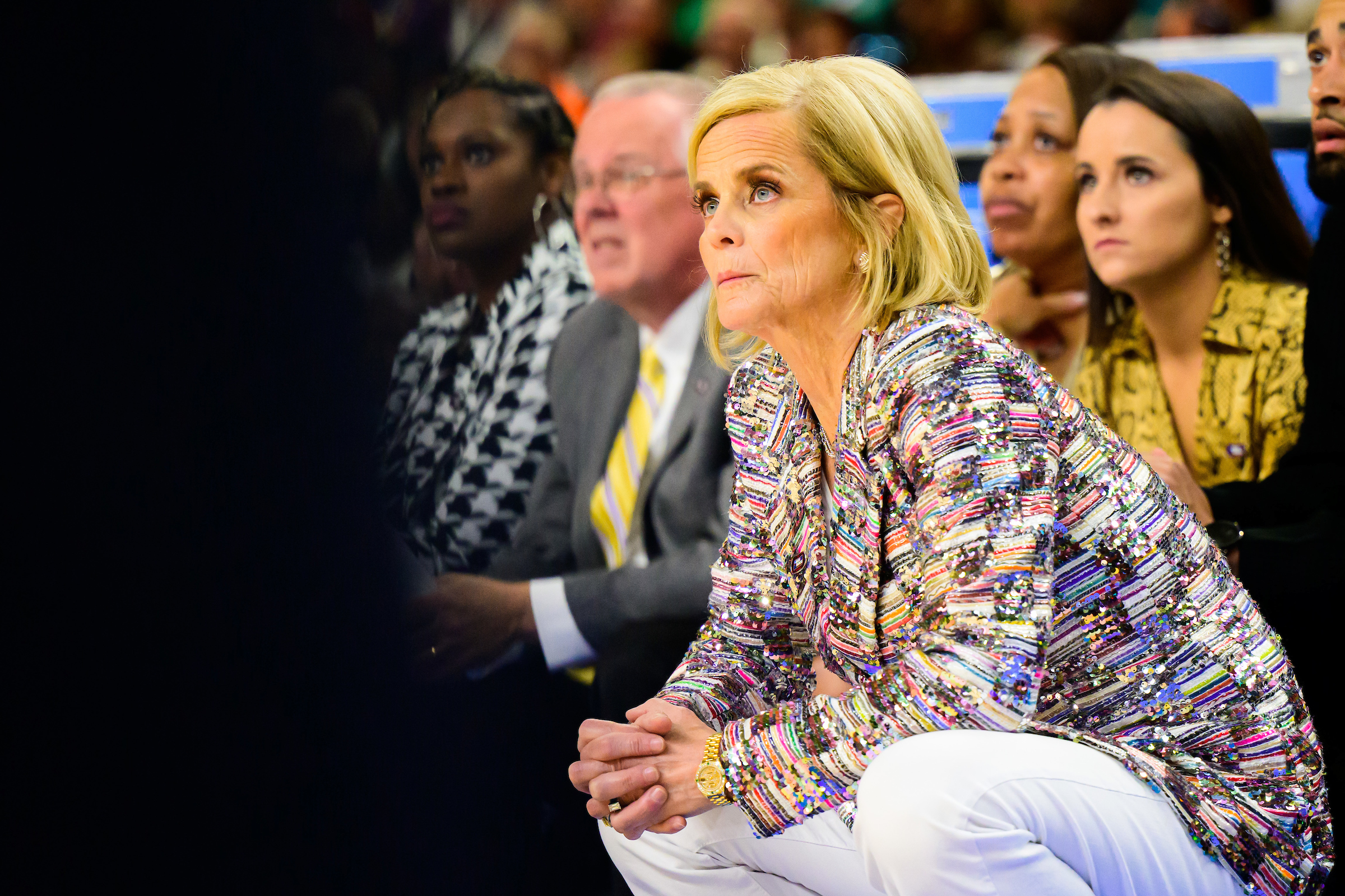 LSU women's basketball coach Kim Mulkey, Angel Reese, Southeastern Louisiana, forward