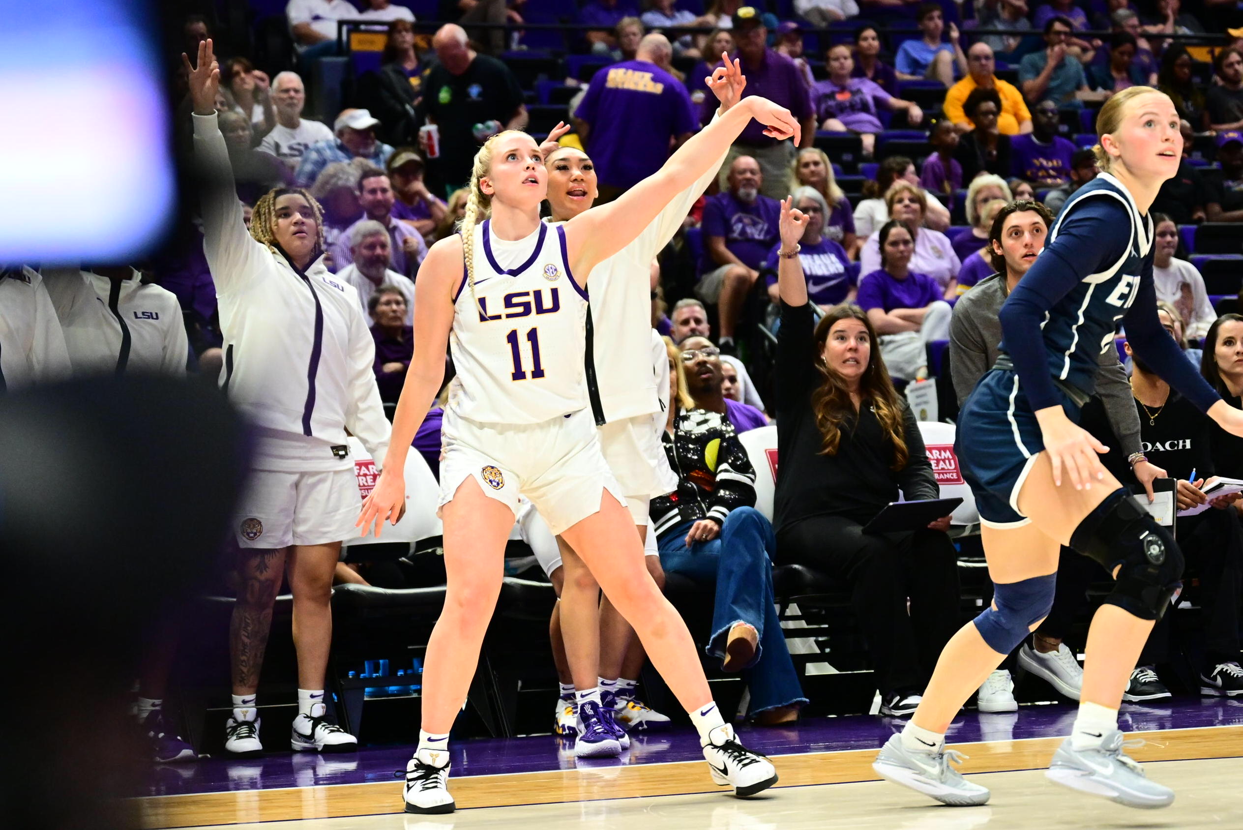 LSU women's basketball players, Hailey Van Lith, Aneesah Morrow, 2023, East Texas Baptist