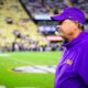 offensive coordinator Mike Denbrock, offensive coordinator, offense, LSU, extension