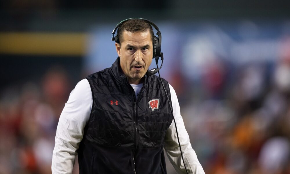 Wisconsin coach Luke Fickell, Wisconsin, LSU, Garrett Nussmeier, ReliaQuest