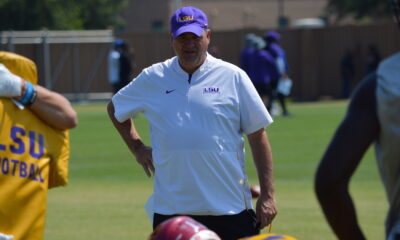 LSU football coordinator, Mike Denbrock, Notre Dame, LSU, offense