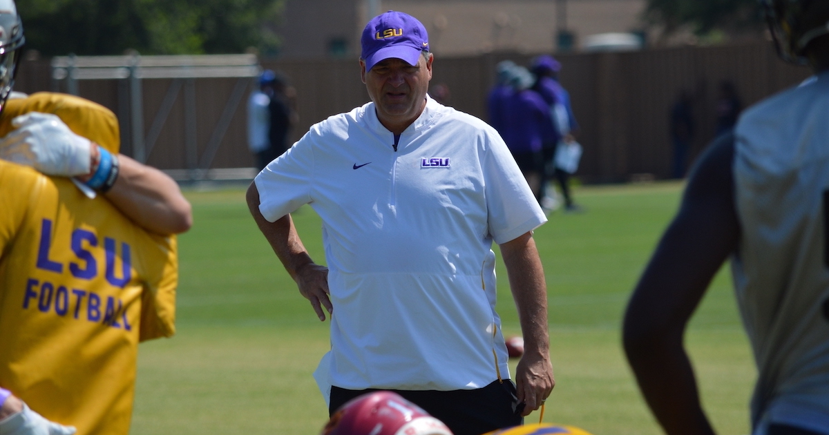 LSU football coordinator, Mike Denbrock, Notre Dame, LSU, offense