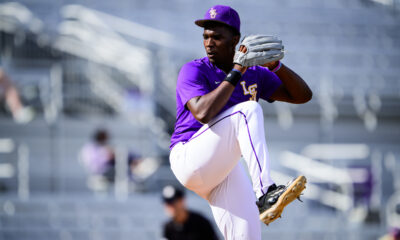 LSU baseball pitcher, LSU, Cam Johnson, freshman, 2024