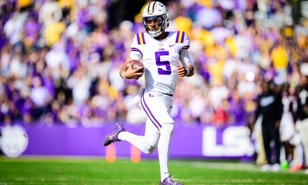 quarterback Jayden Daniels, quarterback, LSU, Brian Kelly, NFL