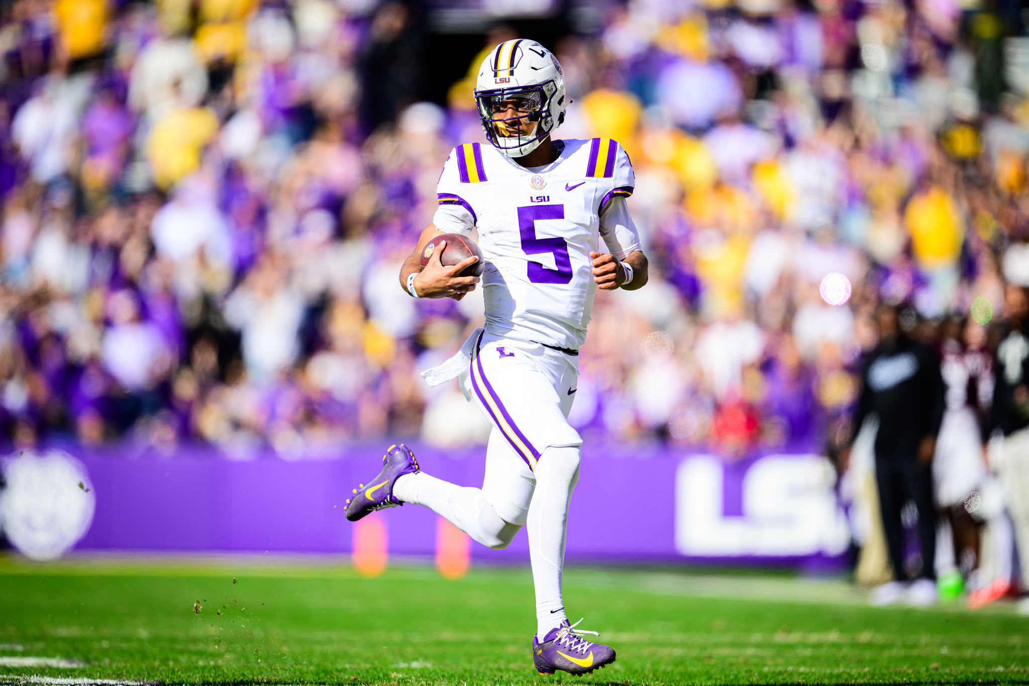 quarterback Jayden Daniels, quarterback, LSU, Brian Kelly, NFL