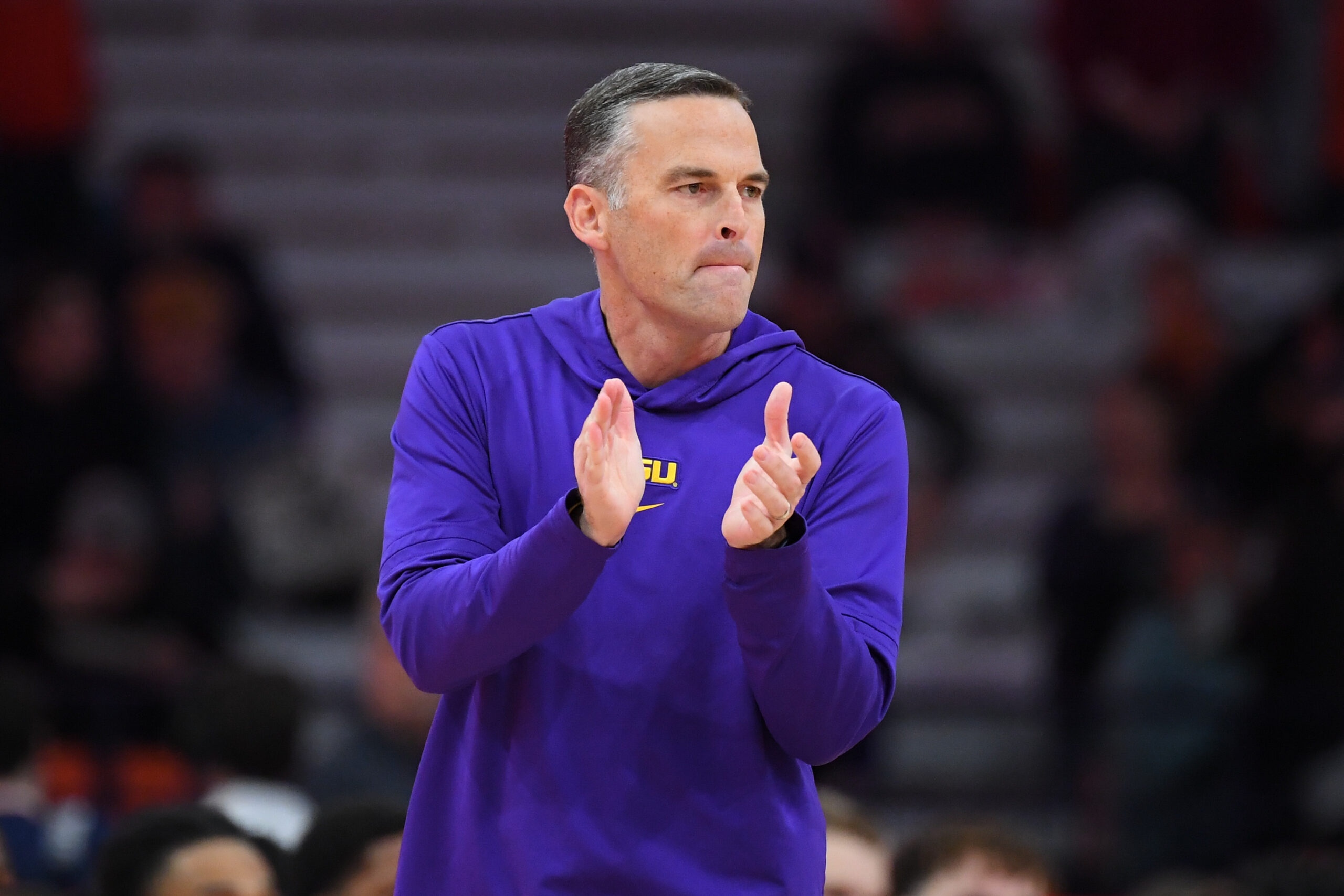 LSU basketball coach Matt McMahon, Matt McMahon, LSU, basketball, 2025