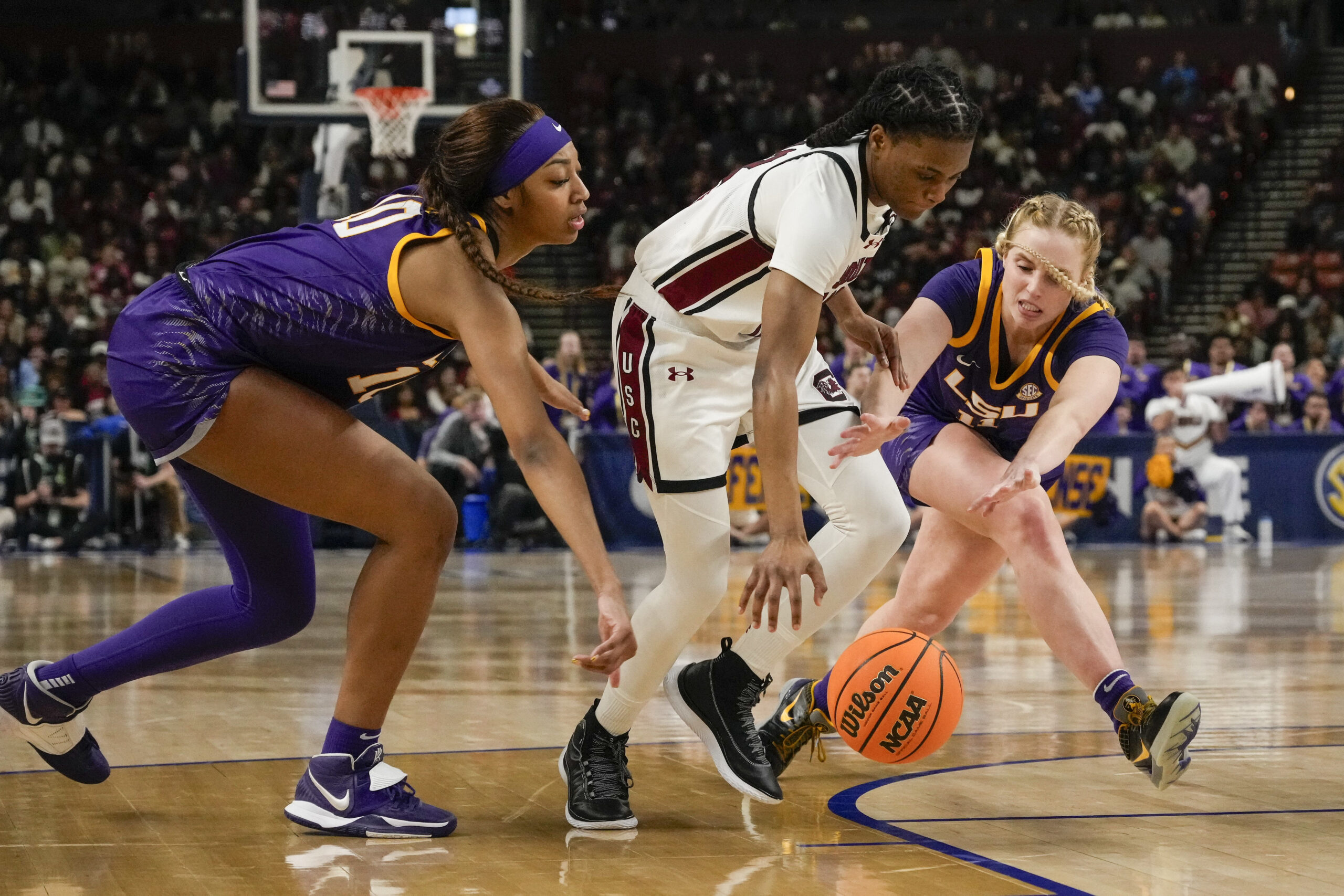 LSU forward Angel Reese, LSU, forward, SEC, South Carolina