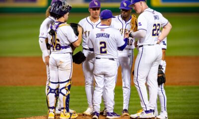 coach Jay Johnson, LSU, coach, tournament, baseball