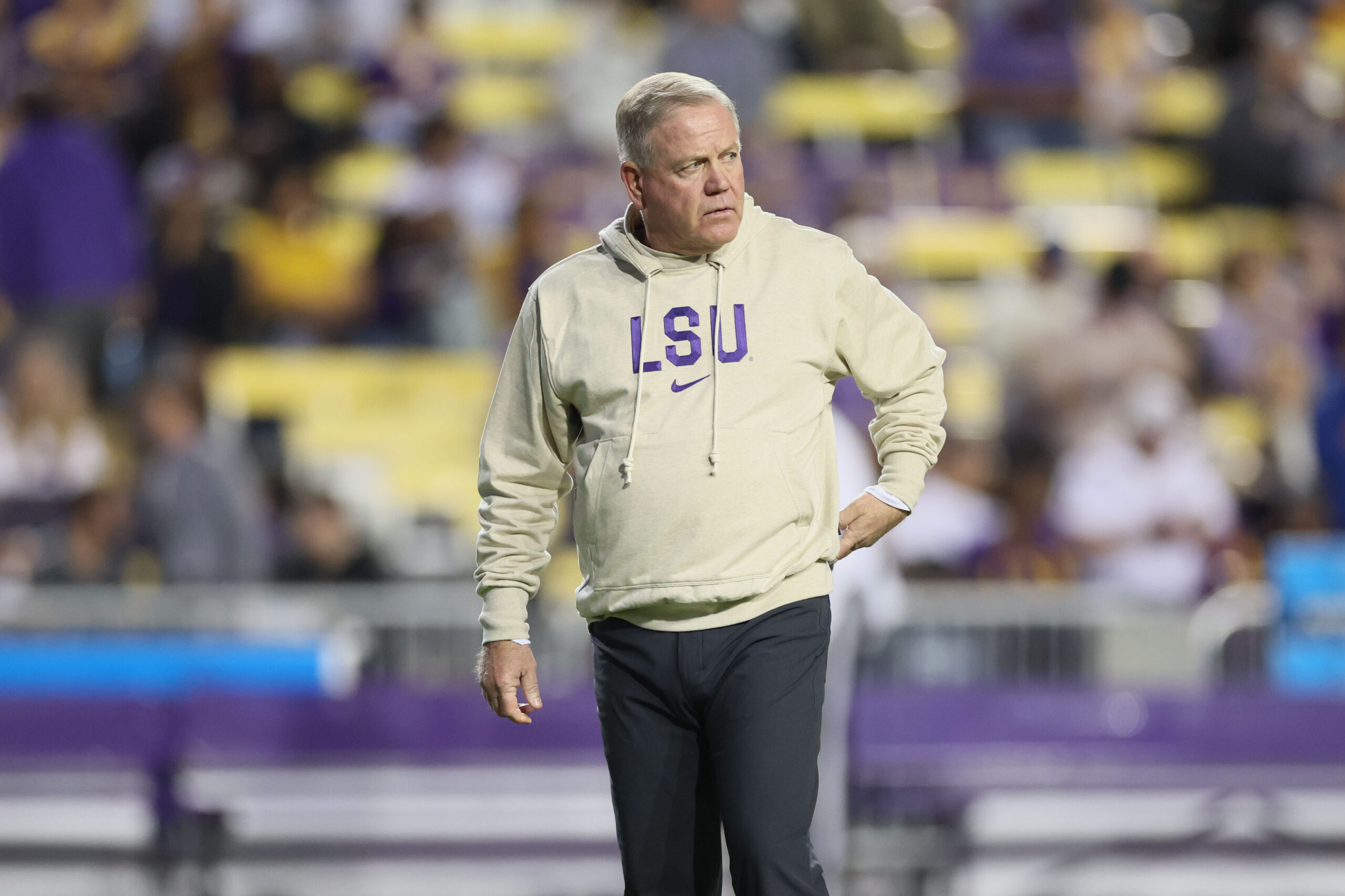 Brian Kelly, LSU, coach, 2024, Nicholls