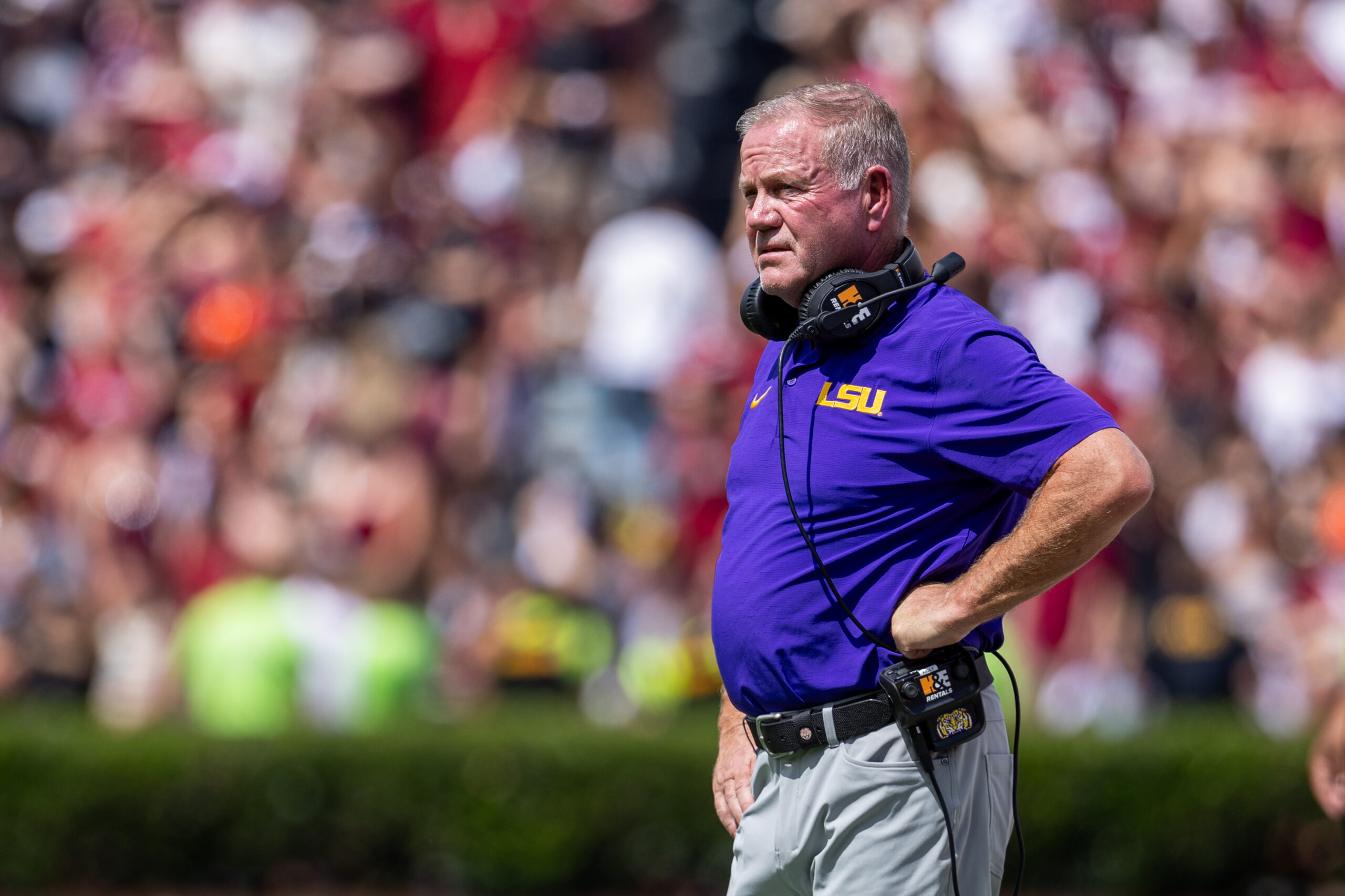 LSU coach Brian Kelly, LSU, Brian Kelly, football, Ole Miss