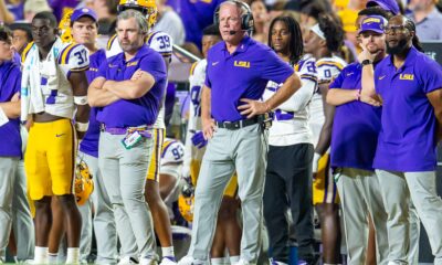 LSU coach Brian Kelly, Brian Kelly, LSU, Arkansas, 2024