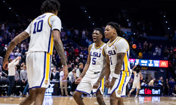 Daimion Collins, LSU, basketball, forward, Arkansas